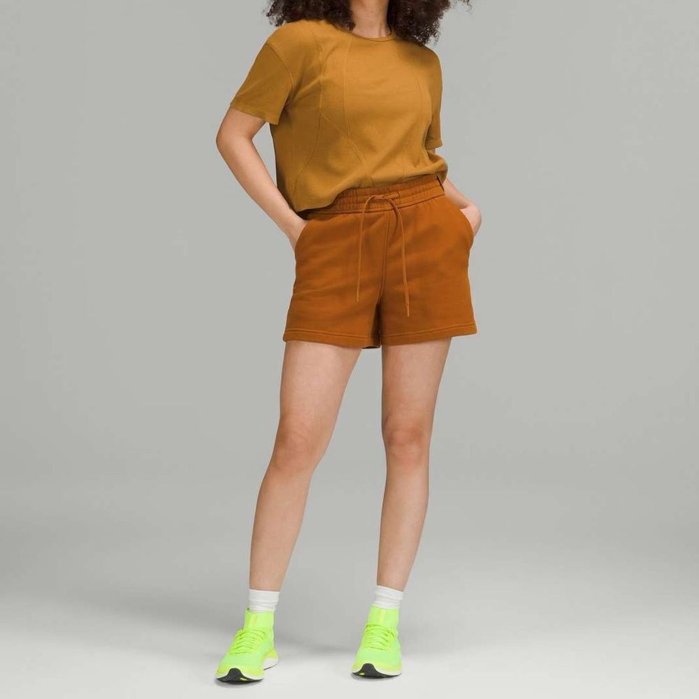 Lululemon Loungefull High Rise Shorts 4” size 4 Butternut Brown